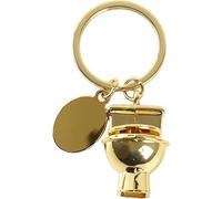 1Pc Gold Personality Creative Mini Toilet Shape Metal Keychain Simulation Toilet Car Key Pendant Decor Small in Size,Convenient to Carry,Charms,Arts,Beading and Jewelry Making,Crafts and Sewing