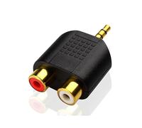 1pc Gold Plated Stereo Audio Male Plug To 2 Rca Female Jack Y 3.5mm Adapter Hfmqv