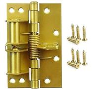1PC Gold Self-Closing Spring Hinge - Durable 90° Door Closer with Screws, Multifunctional Design for Home & Office, Automatic Shut Off, Easy Installation