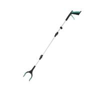 1pc Grabber Reacher Tool Garbage Clip Picker Picking Extended Aluminum Alloy Picker Pliers Sanitary Pickup Cleaning Supplies(Green 43.31inch)