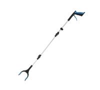 1pc Grabber Reacher Tool Garbage Clip Picker Picking Extended Aluminum Alloy Picker Pliers Sanitary Pickup Cleaning Supplies(Blue 43.31inch)