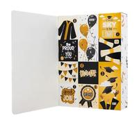 1Pc Graduation Advent Box, 12 Days Countdown Calendar with Black Gold Theme, Empty Advent Calendar for Women & Men, High School & College Grads