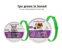 (1pc Green in boxed, CALMING for dog 70cm) 38/70cm Effective Safe Calming Collar for Cats Dog Adjustable Anxiety Reduction Pheromone Pet Collar Lasting Natural Calm Collar