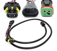 1pc H10 9145 / HB3 9005 / HB4 9006 / HIR2 9012 Factory Fog Lights Extension with Deutsch DT DTP DT06-2S Connector Wiring Harness For Auxiliary LED Off-Road Lights, Light Bar, Pod Lights, Work Light