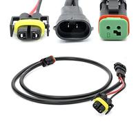 1pc H11 / H8 / H27W/1 880 / H27W/2 881 Factory Fog Lights Extension with Deutsch DT DTP DT06-2S Connector Wiring Harness For Auxiliary LED Off-Road Lights, Light Bar, Pod Lights, Work Light