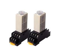 1Pc H3Y-4 AC110V 220V Power on Time Delay Relay Timer Switch 1S/5S/10S/30S/60S/5M/10M/30M/60M Delay Rotary Knob(0-60minutes AC220V)