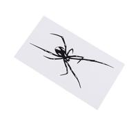 1Pc Halloween 3D Realistic Black Spider Temporary Tattoo, Waterproof Scary Horror Fake Body Art, Unisex Skin Decals for Hand, Neck, Face and Wrist