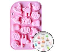 1PC Halloween Mould Silicone,Chocolate Mould Silicone Black Cat Pumpkin Ghost Shape Dessert Baking Mold for Halloween Home Party