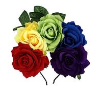 1Pc Halloween Rose Hair Hoop Delicate Simulation Flower Headpiece for Parties Cosplay Festivals Eye Catching Hair Decoration for Women and Comfortable Fit for Special Occasions