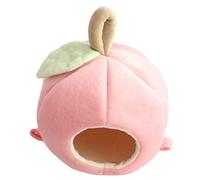 1PC Hamster Bed Small Animals Fleece House Cute Peach Winter Warm Guinea Pig Hideout