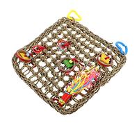 1Pc Handmade Parrot Climbing Woven Hammock Mat for Birds for Cockatiels Parakeets Other Parrots Durable Natural Material for Chewing and Exploring