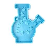 1pc Handmade Weed Leaf Bottle Shape Slicone Molds Maple Leaves Pot Shaped Keychain Pendant Resin Molds Jewelry Craft Tools
