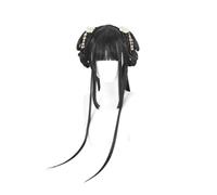 1pc Hanfu Wig Headband For Women Chinese Style Synthetic Hair Piece Antique Modelling Cos Pad Accessories Headdress Black