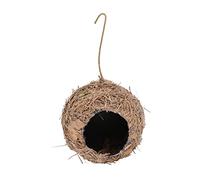 1Pc Hanging Bird Nest Straw Woven Bird House Decor for Garden Adornment Natural Microlandscape Accent Safe and Warm Shelter for From Cold Rain and Predators