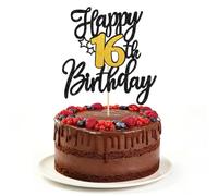 1pc Happy 16th Birthday Cake Topper, Birthday Cake Decoration Supplies