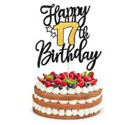 1pc Happy 17th Birthday Cake Topper, Birthday Cake Decoration Supplies