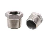 1pc Heart Reducer Bushing 1/8" 1/4" 3/8" 1/2" BSPT Male/Female Thread SS304 Stainless Steel Pipe Fittings((BX) 1l8F to 1l2M)