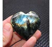 1pc Heart Shape Rose Quartz Crystal Stone Crafts Home Decor Gifts Labradorite Crystals (Color : 30x30mm, Size 10pcs)