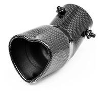 1Pc Heart Shaped Car Exhaust Pipe Muffler Universal Automobile Modification Accessory Car Tail Throat Exhaust Pipe Muffler(1Pc Black Curved)