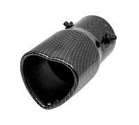 1Pc Heart Shaped Car Exhaust Pipe Muffler Universal Automobile Modification Accessory Car Tail Throat Exhaust Pipe Muffler(1Pc Black straight)