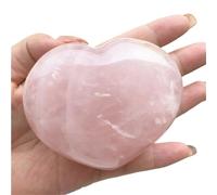 1pc Heart Shaped Rose Crystal Stone Quartz Specimens Stones and Minerals Home Decor(70-90g)