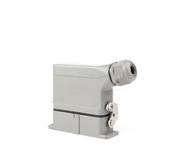 1pc Heavy Duty Aviation Connector HDC-HA-016-1, 16 Pins 16A Waterproof Industrial Plug for Automation and Machinery(Side exit)