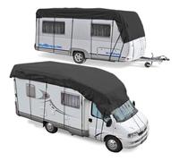1pc Heavy Duty Rv Roof Cover, 210D Camping Rv Canopy Protective Car Covers, Waterproof, Foldable Storage, Easy To Clean, Camper Cover for Class A/B/C Motorhomes (Black,16 x 10 ft)