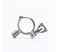 1pc Heavy Duty Sanitary Tri Clamp - 304 Stainless Steel Single Pin Clover Clamp with Wing Nut for Ferrule Connection(38mm)