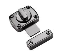 1pc Heavy Duty Security Door Latch Lock - Premium Zinc Alloy Barrel Bolt for Wooden Doors, and Cabinets(Gray)