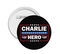1pc Hero Charlie Kirk Button Pins Circle Badges Round Chest Pins