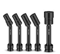 1Pc Hex Socket Head Adapter 1/2 Inch Drive Chrome Vanadium Steel for 12-19mm Nuts High Hardness Durability for Electric Wrench Air Tool