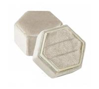 1pc-Hexagon Flannel Ring Box Colorful Spot Jewelry Display Packaging For Wedding Confession for Proposal, Wedding