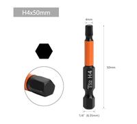1pc Hexagon Screwdriver Bit Quick Change Driver 1Pc Hexagon Suitable for Home The Parts Adopt Strong Permanent Magnet which can fix The Screws Firmly (H4)