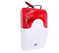 1pc HH-103 Mini strobe siren indicator light sound alarm lamp flashing light wired red 12V 24V 220V 110DB(220V Red)