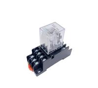 1pc HH52P HH54P HH62P JQX-13F/2Z Miniature Coil General Electromagnetic Intermediate Relay Switch with Base MY2NJ MY4NJ LY2NJ(HH54P AC110V 3A)
