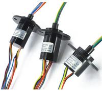 1pc High Current Wind Power Slip Ring 2/3/4/6/8/12 Wires of Dia. 22mm for 5A/10A Current Sliprings Rotary Unions(22mm 4CH 10A)
