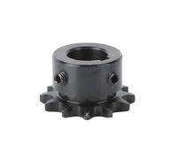 1pc High-frequency Hardened Carbon Steel Single-row 13-tooth Stepped Sprocket of 10A Series with Keyway and Set Screw, Bore 24, keyway 8x3.3mm