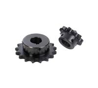 1pc High-frequency Hardened Carbon Steel Single-row 16-tooth Stepped Sprocket of 08B Series with Keyway and Set Screw, Bore 16, keyway 5x2.3mm