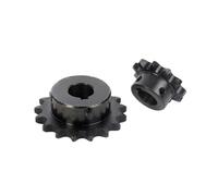 1pc High-frequency Hardened Carbon Steel Single-row 16-tooth Stepped Sprocket of 10A Series with Keyway and Set Screw, Bore 40, keyway 12x3.3mm