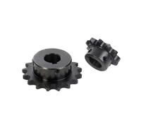 1pc High-frequency Hardened Carbon Steel Single-row 20-tooth Stepped Sprocket of 06B Series with Keyway and Set Screw, Bore 28, keyway 8x3.3mm
