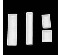 1pc High-Purity 99% Alumina Square Arc-Bottom Corundum Crucible for Laboratory Thermal Analysis(150 * 22 * 12mm)