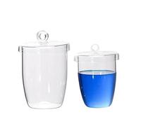 1pc High-Purity Quartz Crucible with Lid - 200ml Lab-Grade, Heat-Resistant up to 1000°C, Acid and Alkali Resistant