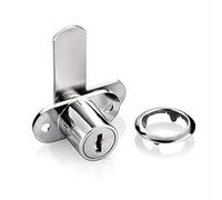 1Pc High Security Cabinet Cam Lock Set - Cylinder Locks for Mailbox, File Drawer, Dresser, RV Compartment, Tool Box(Silver)