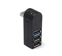 1pc High Speed USB 2.0/3.0 HUB Multi USB Splitter 4 Port Expander Multiple USB Expander Computer Accessories for Laptop PC (Color : White) (Black)
