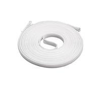 1pc High Temp Braided Fiberglass Sleeve, 600°C, 1m/5m, for Home/Office Cable, Noise Reduction & Flame Retardant(White,7MMx1M)
