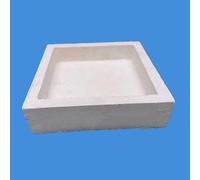 1pc High Temperature Resistant Mullite Corundum Crucible for Lithium Battery Powder Baking -Alumina Composite Saggar(138 x 138 x 37 mm)