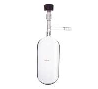 1pc High Vacuum Storage Tube with 0-4mm Valve - Borosilicate Glass Flask, 7# Inner Screw,Leak-Proof for Laboratory Use(350ml)