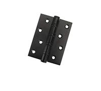 1pc Hinge Stainless Steel Door and Window Hardware Silent Bearing Thickened 4/5 Inch Flat Folio Hinge(4 inch Black)