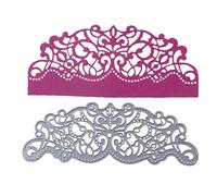 1pc Hollow Out Metal Cut Scrapbook Hollow Border Cutting Stencil Photo Ablum Frame Embossing Cutting Template 148 * 52mm Random Style