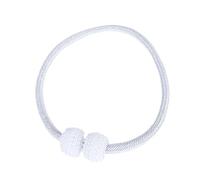 1pc Home Bedroom Living Room Curtain Buckle Thick Rope Large Pearl Magnetic 2.5cm Strap Tie(WHITE)